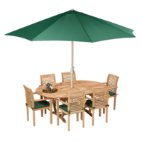 Gulf Table with 6x Stacking Chairs with umbrella.png