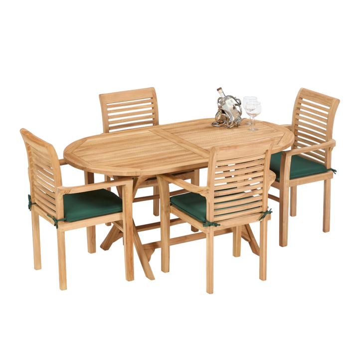 Tidal - Oval folding table with 4 x Stacking chairs.png